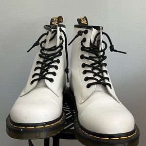 White Dr. Martens Boots